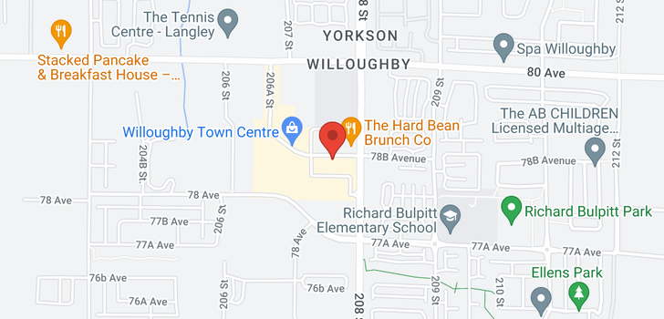 map of 212 20728 WILLOUGHBY TOWN CENTER DRIVE